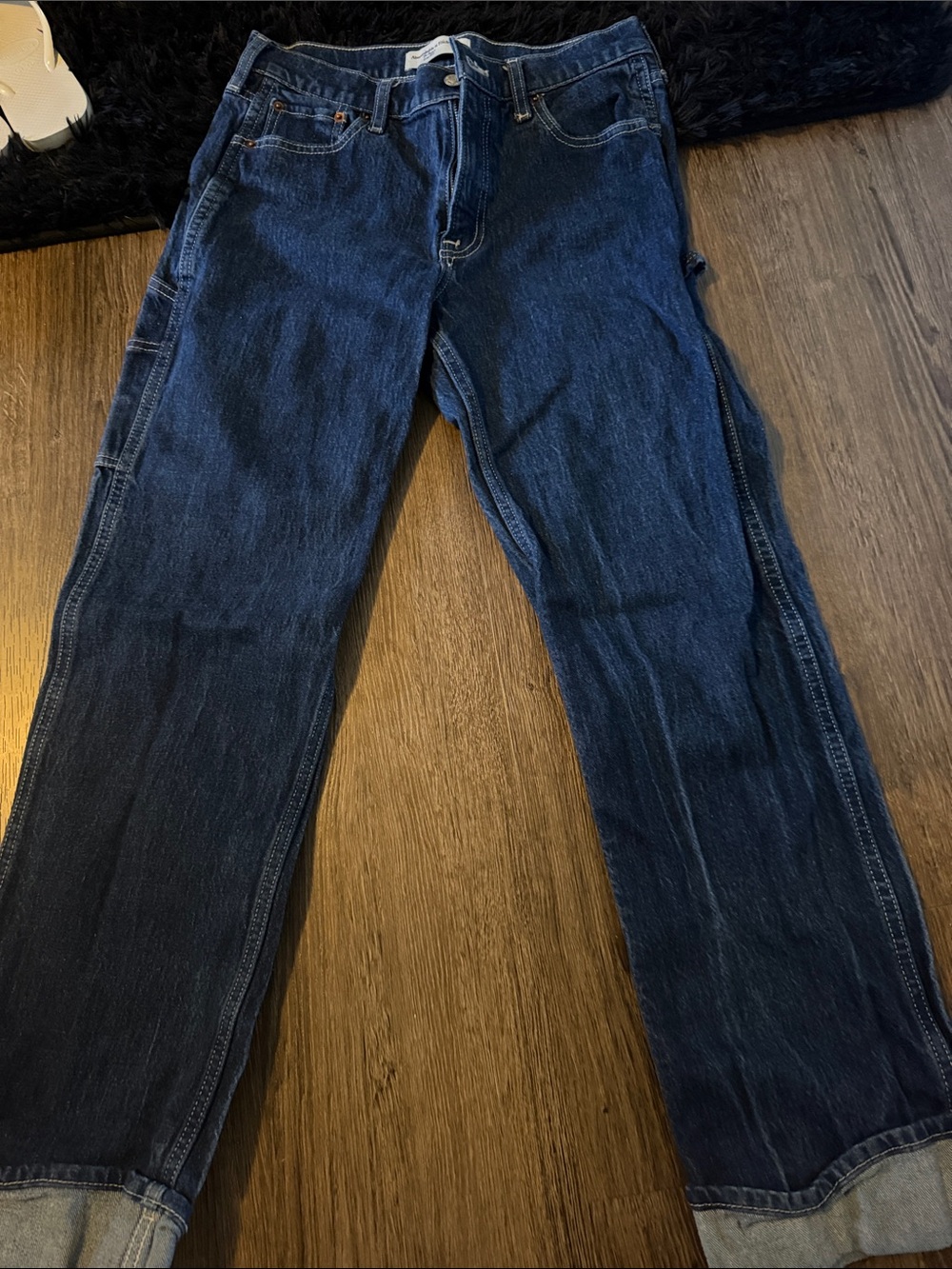 Classic Dark Blue Denim Jeans